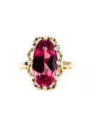 Рубін 14K Жовте золото Каблучка Вінтаж прикраси vrc253y